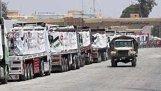 Egypt says 800 aid trucks sent for Gaza as more await clearance