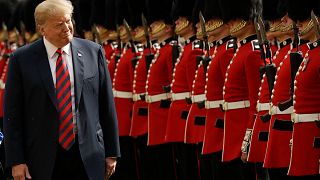 US flags line Windsor streets ahead of Trump state visit