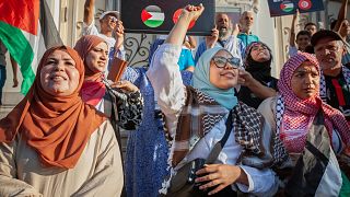 Hundreds rally in Tunis to support starving Palestinians in Gaza