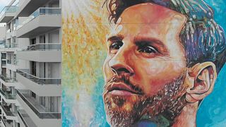 Sky-high mural honours hometown hero Lionel Messi