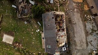 Homes destroyed as rare tornado strikes Brittany’s Morbihan region