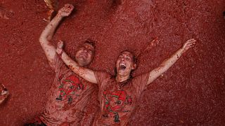 Tomatina Festival soaks Buñol in red for 80th anniversary