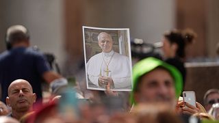 Catholic faithful gather in St Peter's square to celebrate 70th birthday of Pope Leo XIV
