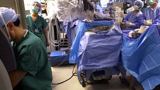 Robotic surgery performed remotely from the U.S. on a patient in Africa