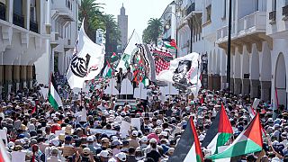Thousands march in Rabat in solidarity with Palestinians