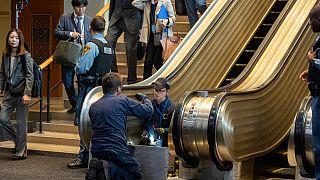Workers inspect escalator glitch during Trump’s UNGA arrival
