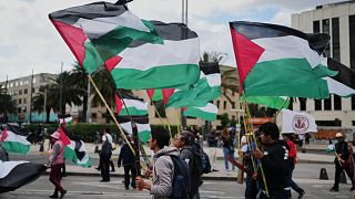Hundreds march in Mexico City calling for an end to the war in Gaza