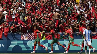 Morocco fans storm pitch against Argentina as Olympic soccer kicks off