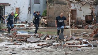Torrential rain triggers flooding and mudslides in northern Italy